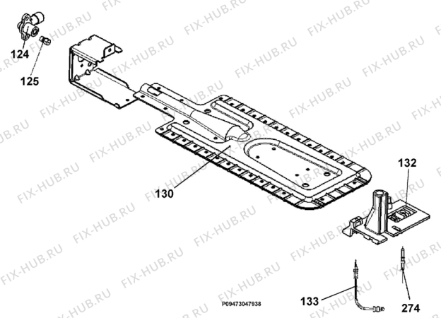 Взрыв-схема плиты (духовки) Electrolux EKG510111W - Схема узла Section 7